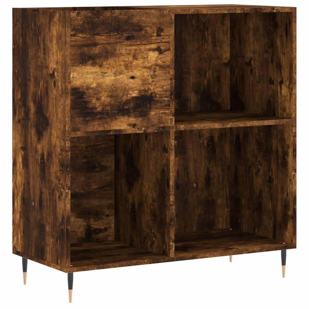 Hifi-Benk Røkt Eik 84,5X38X89 Cm Konstruert Tre