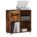 Hifi-Benk Røkt Eik 84,5X38X89 Cm Konstruert Tre