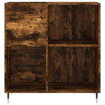 Hifi-Benk Røkt Eik 84,5X38X89 Cm Konstruert Tre