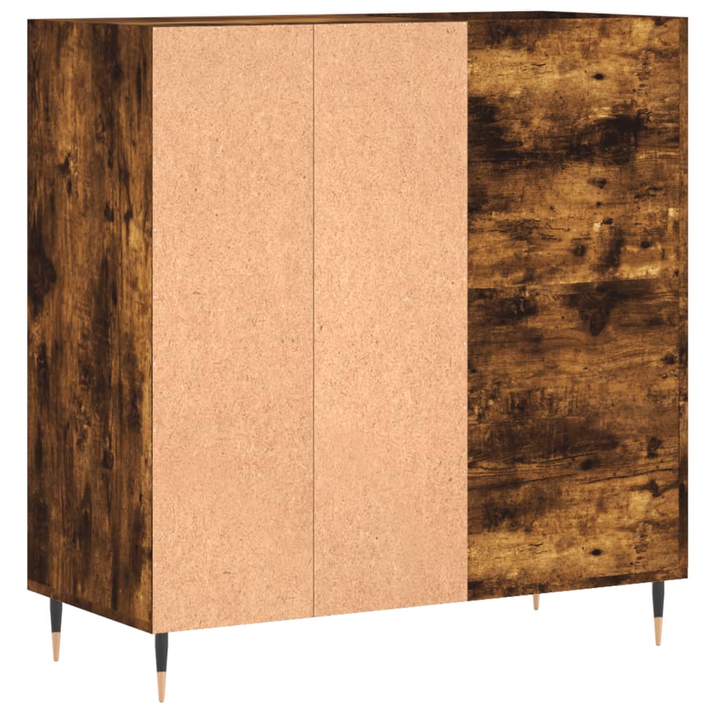 Hifi-Benk Røkt Eik 84,5X38X89 Cm Konstruert Tre