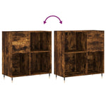 Hifi-Benk Røkt Eik 84,5X38X89 Cm Konstruert Tre