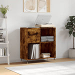 Hifi-Benk Røkt Eik 84,5X38X89 Cm Konstruert Tre