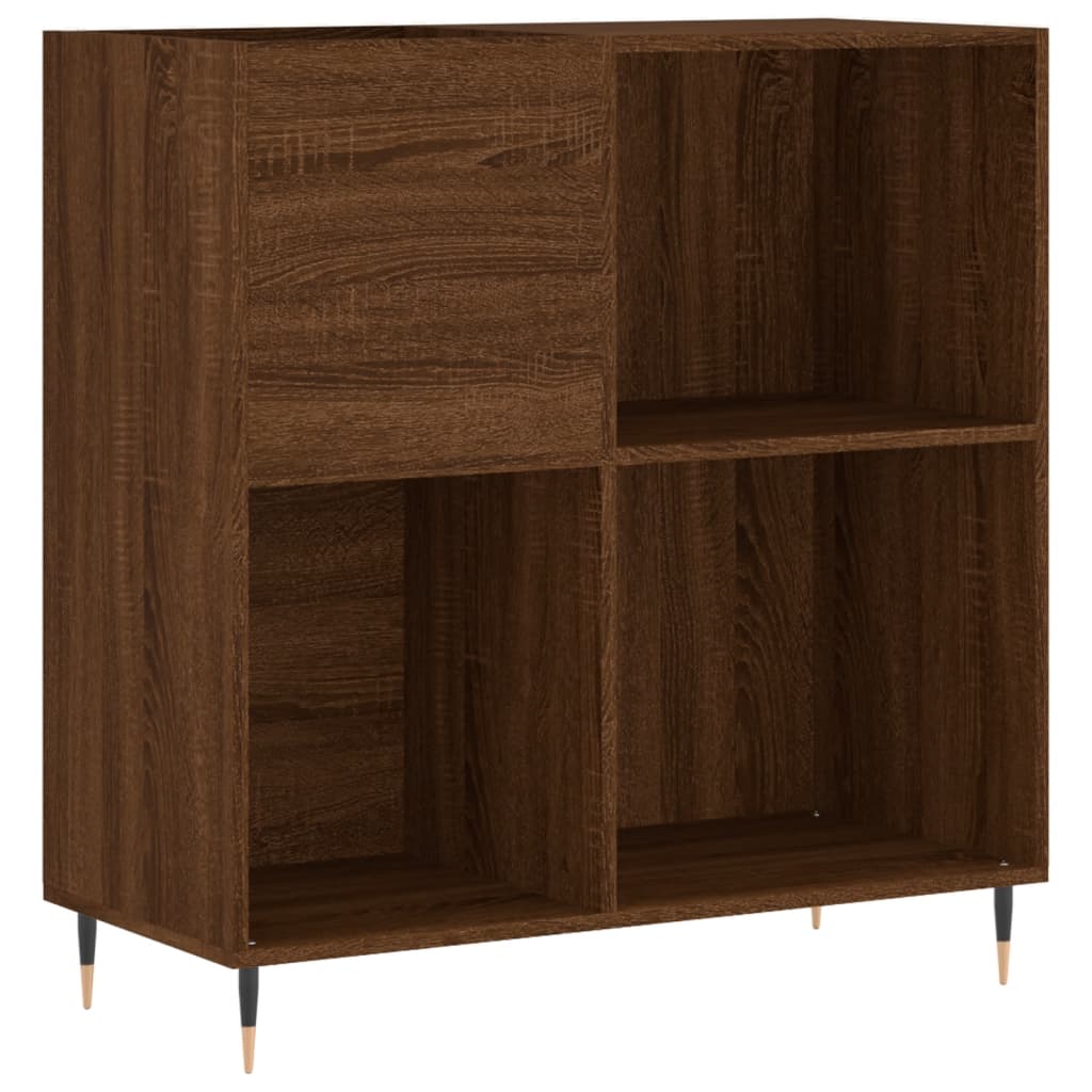 Hifi-Benk Brun Eik 84,5X38X89 Cm Konstruert Tre