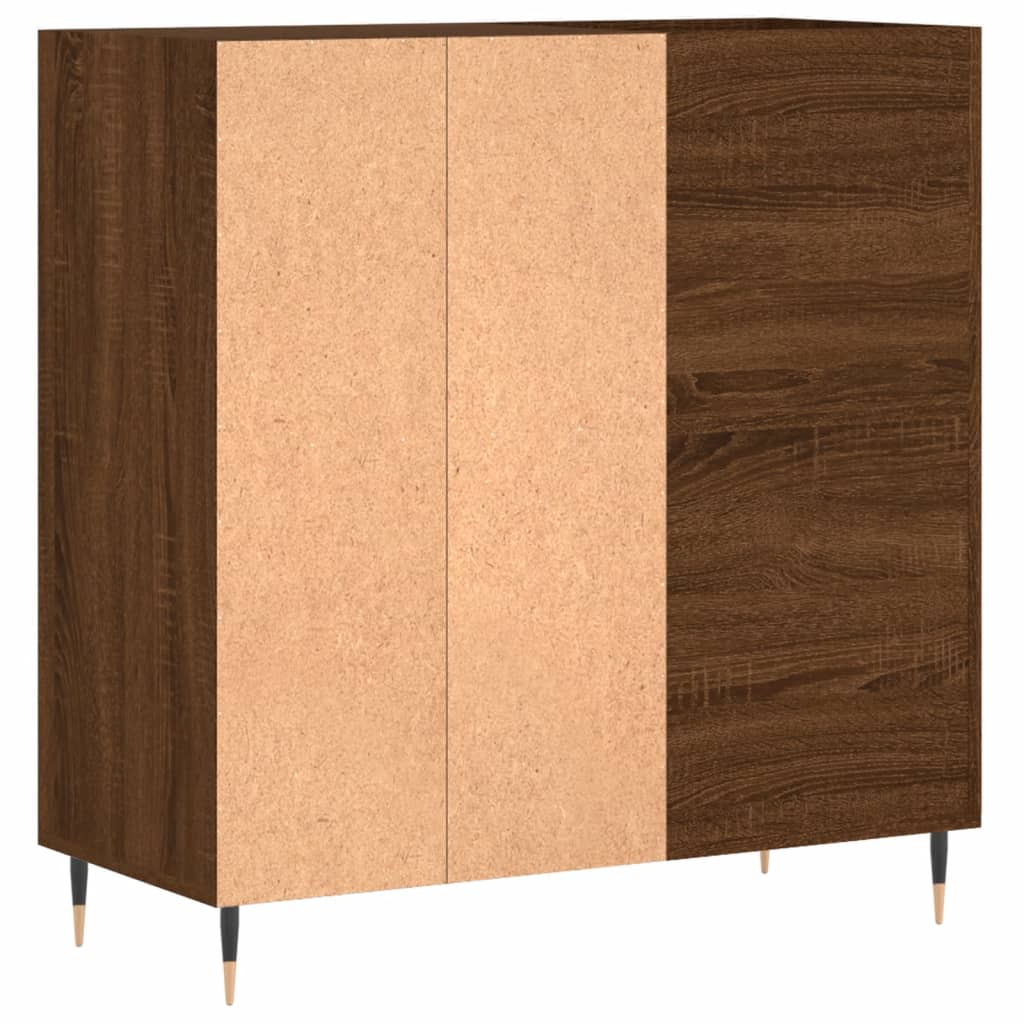 Hifi-Benk Brun Eik 84,5X38X89 Cm Konstruert Tre