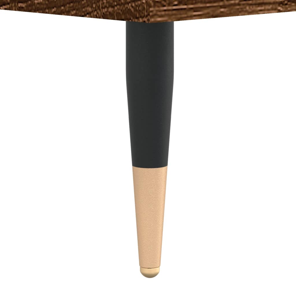 Hifi-Benk Brun Eik 84,5X38X89 Cm Konstruert Tre