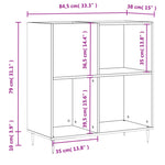 Hifi-Benk Brun Eik 84,5X38X89 Cm Konstruert Tre