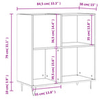 Hifi-Benk Svart 84,5X38X89 Cm Konstruert Tre