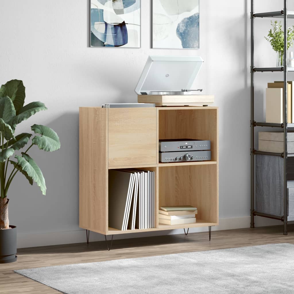 Hifi-Benk Sonoma Eik 84,5X38X89 Cm Konstruert Tre