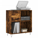 Hifi-Benk Røkt Eik 84,5X38X89 Cm Konstruert Tre