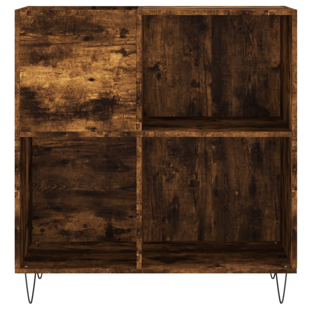 Hifi-Benk Røkt Eik 84,5X38X89 Cm Konstruert Tre