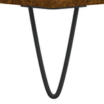 Hifi-Benk Røkt Eik 84,5X38X89 Cm Konstruert Tre