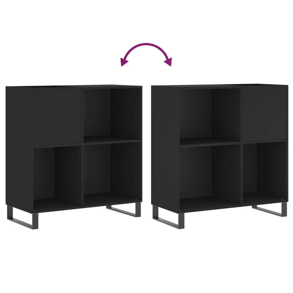 Hifi-Benk Svart 84,5X38X89 Cm Konstruert Tre