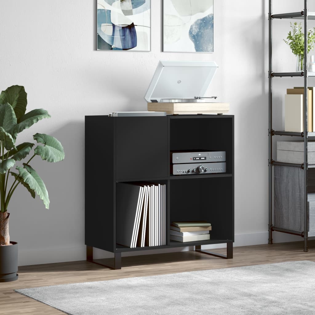 Hifi-Benk Svart 84,5X38X89 Cm Konstruert Tre