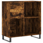 Hifi-Benk Røkt Eik 84,5X38X89 Cm Konstruert Tre