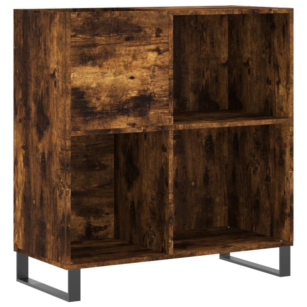 Hifi-Benk Røkt Eik 84,5X38X89 Cm Konstruert Tre