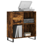 Hifi-Benk Røkt Eik 84,5X38X89 Cm Konstruert Tre