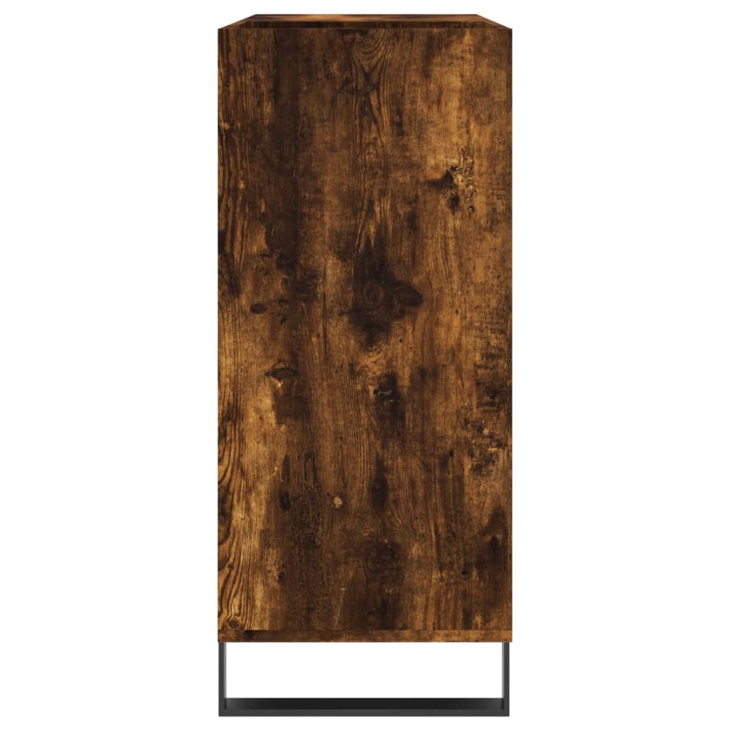 Hifi-Benk Røkt Eik 84,5X38X89 Cm Konstruert Tre