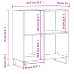 Hifi-Benk Røkt Eik 84,5X38X89 Cm Konstruert Tre