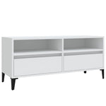 Tv-Benk Hvit 100X34,5X44,5 Cm Konstruert Tre