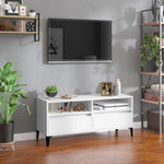 Tv-Benk Hvit 100X34,5X44,5 Cm Konstruert Tre