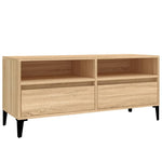 Tv-Benk Sonoma Eik 100X34,5X44,5 Cm Konstruert Tre