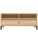 Tv-Benk Sonoma Eik 100X34,5X44,5 Cm Konstruert Tre