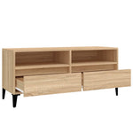 Tv-Benk Sonoma Eik 100X34,5X44,5 Cm Konstruert Tre