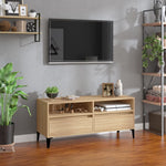 Tv-Benk Sonoma Eik 100X34,5X44,5 Cm Konstruert Tre