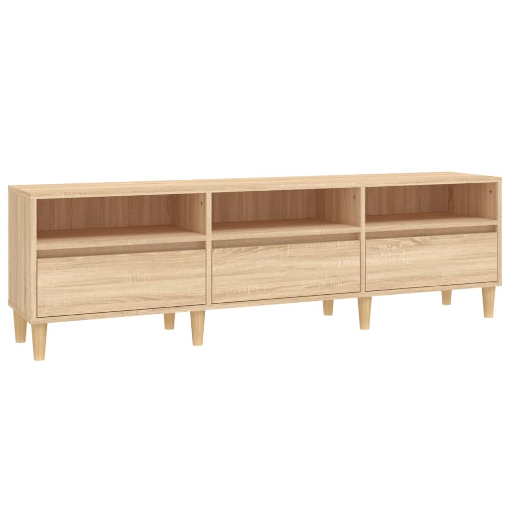 Tv-Benk Sonoma Eik 150X30X44,5 Cm Konstruert Tre