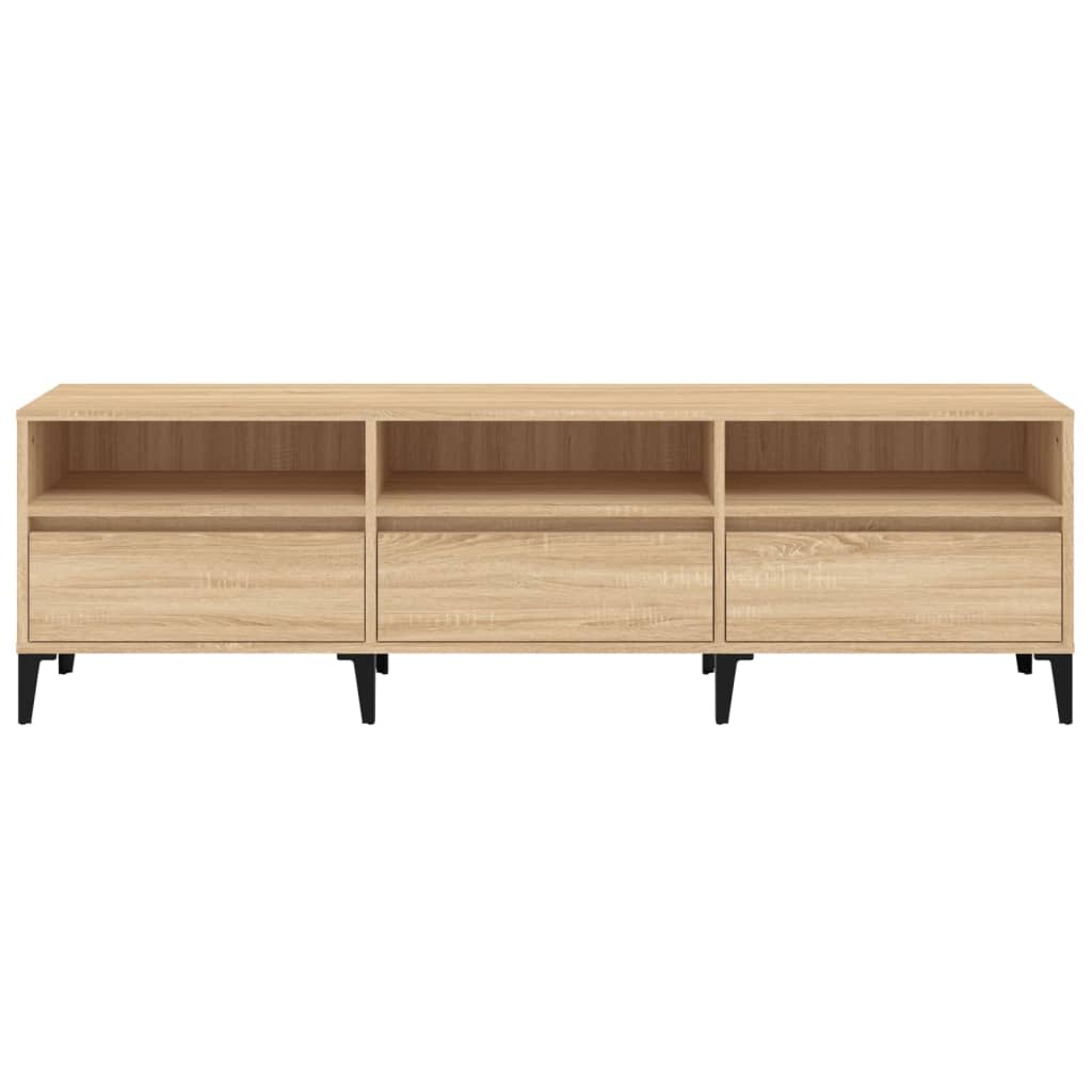 Tv-Benk Sonoma Eik 150X30X44,5 Cm Konstruert Tre