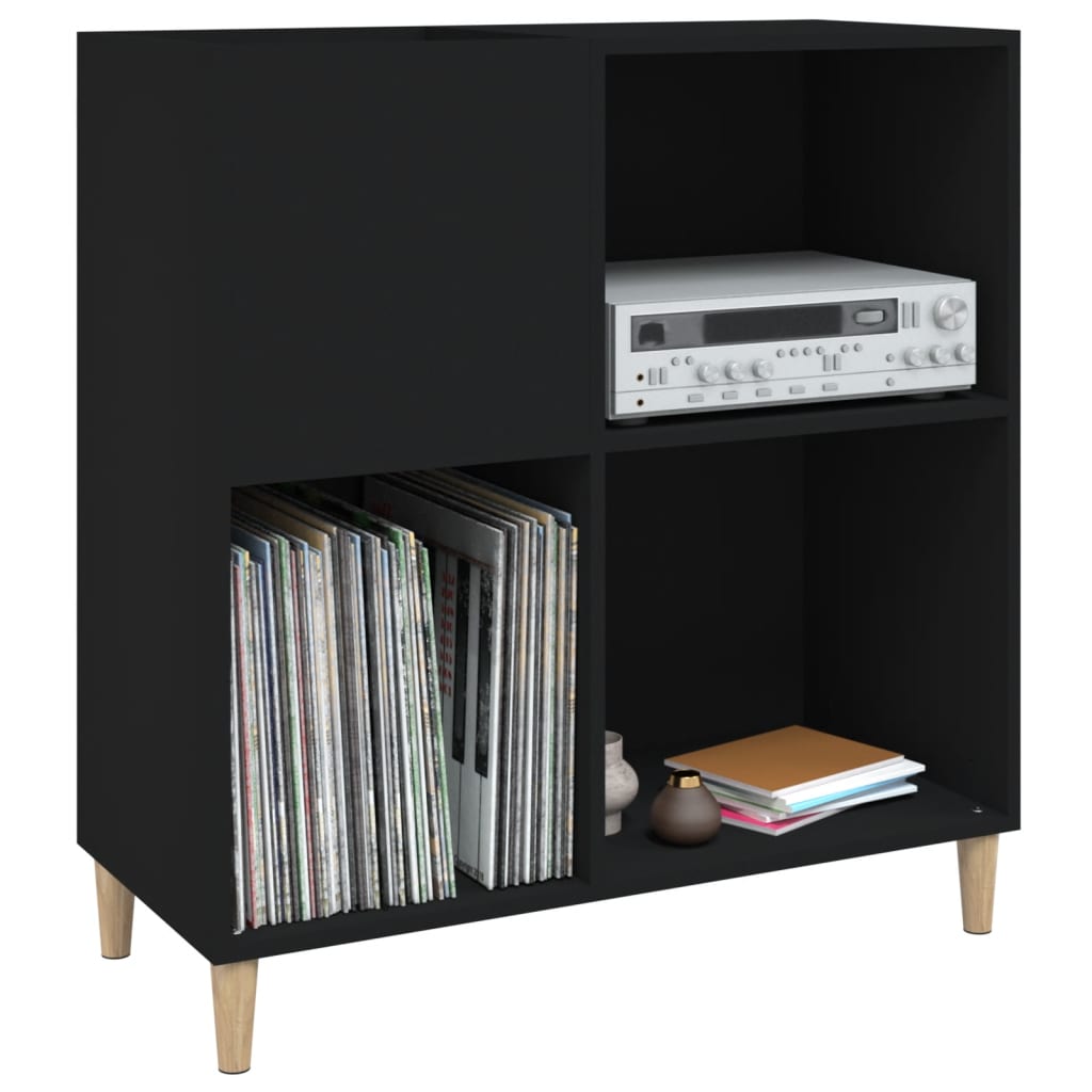 Hifi-Benk Svart 84,5X38X89 Cm Konstruert Tre