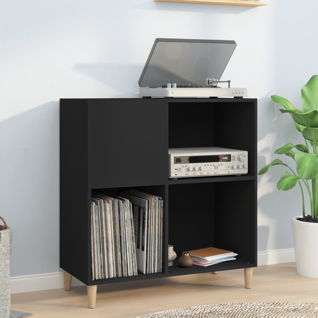 Hifi-Benk Svart 84,5X38X89 Cm Konstruert Tre