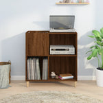 Hifi-Benk Brun Eik 84,5X38X89 Cm Konstruert Tre