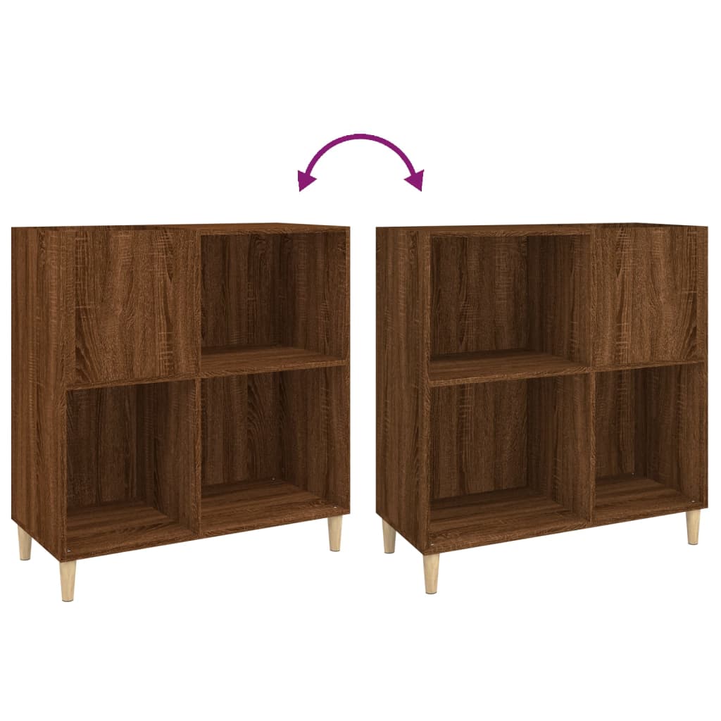 Hifi-Benk Brun Eik 84,5X38X89 Cm Konstruert Tre