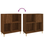 Hifi-Benk Brun Eik 84,5X38X89 Cm Konstruert Tre