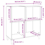 Hifi-Benk Brun Eik 84,5X38X89 Cm Konstruert Tre