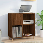 Hifi-Benk Brun Eik 84,5X38X89 Cm Konstruert Tre