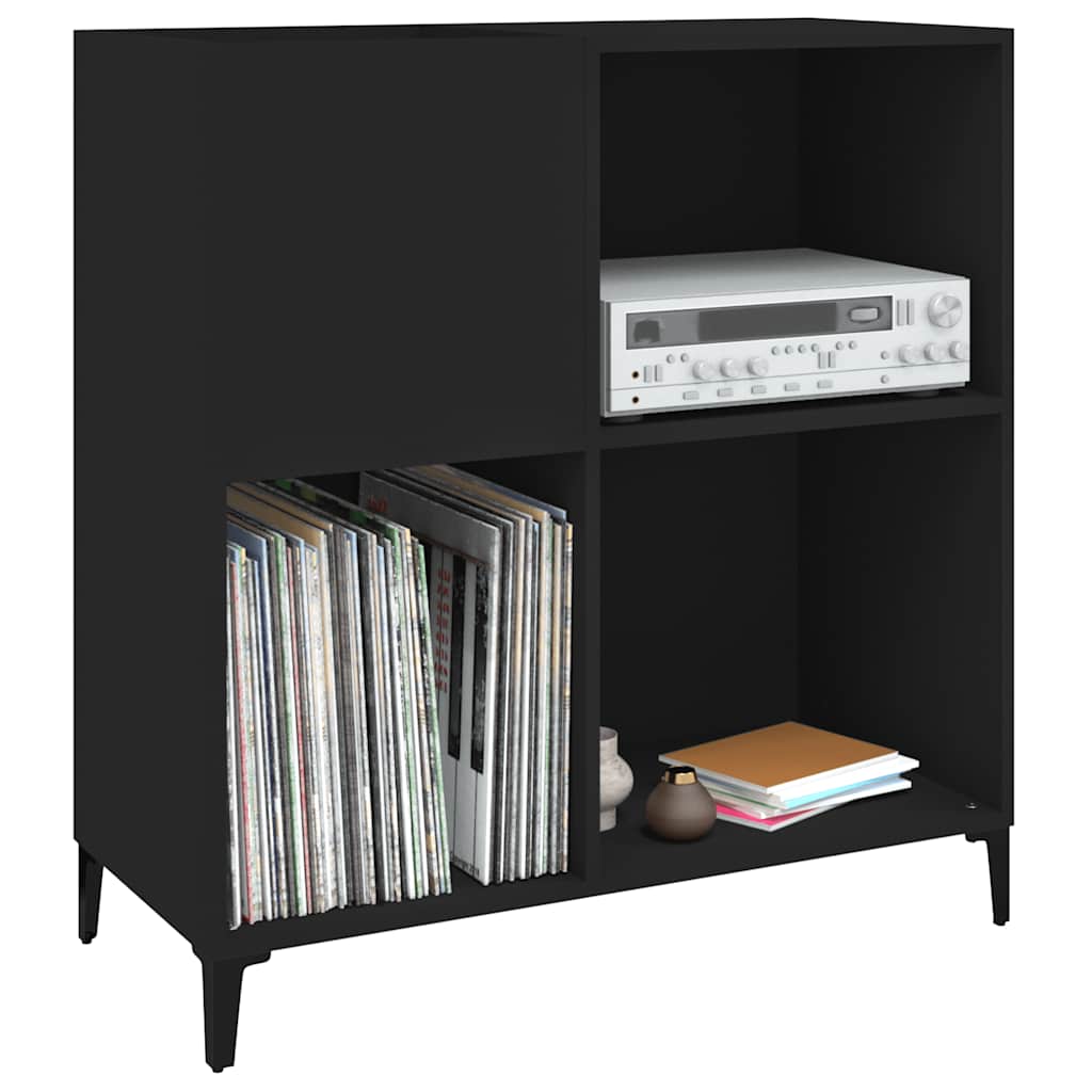 Hifi-Benk Svart 84,5X38X89 Cm Konstruert Tre