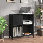 Hifi-Benk Svart 84,5X38X89 Cm Konstruert Tre