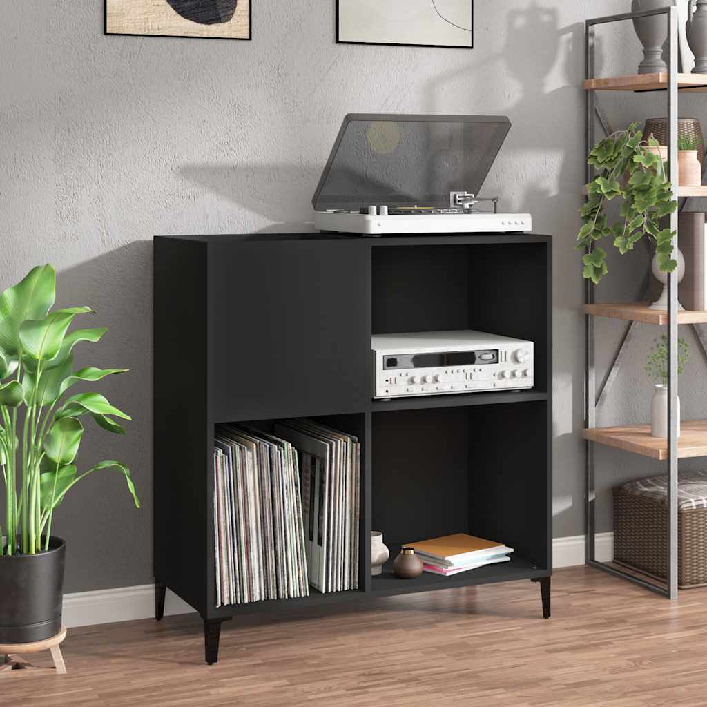 Hifi-Benk Svart 84,5X38X89 Cm Konstruert Tre