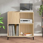 Hifi-Benk Sonoma Eik 84,5X38X89 Cm Konstruert Tre