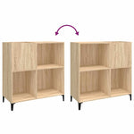 Hifi-Benk Sonoma Eik 84,5X38X89 Cm Konstruert Tre