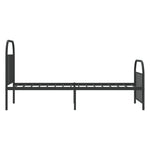 Sengeramme I Metall Med Hode- Og Fotgavl Svart 90X200 Cm