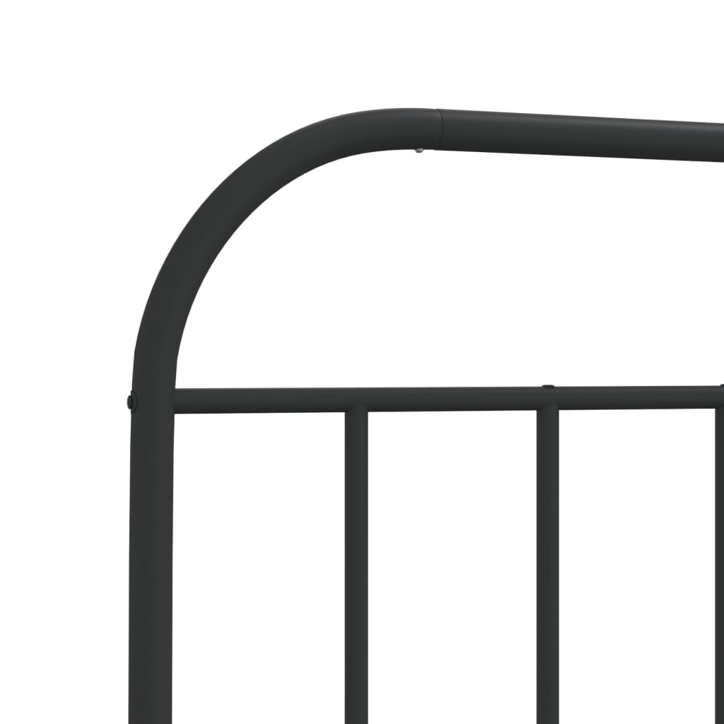 Sengeramme I Metall Med Hode- Og Fotgavl Svart 90X200 Cm