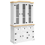 Highboard Corona Hvit 112X43X196 Cm Heltre Meksikansk Furu