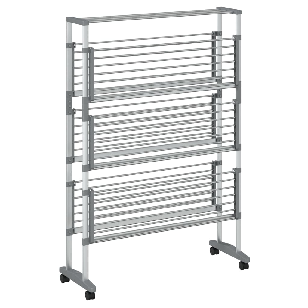 Tørkestativ Med Hjul 89X64X129 Cm Aluminium
