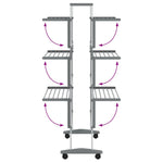 Tørkestativ Med Hjul 89X64X129 Cm Aluminium