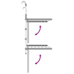 Tørkestativ For Balkong 54X25X42 Cm Aluminium