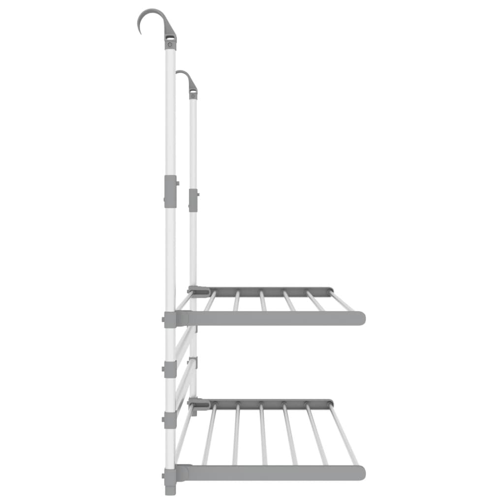 Tørkestativ For Balkong 89X25X(60-95) Cm Aluminium