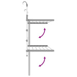 Tørkestativ For Balkong 89X25X(60-95) Cm Aluminium
